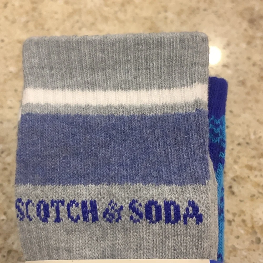 NWT Scotch & Soda 3-Pack Quarter Length Socks Size Large